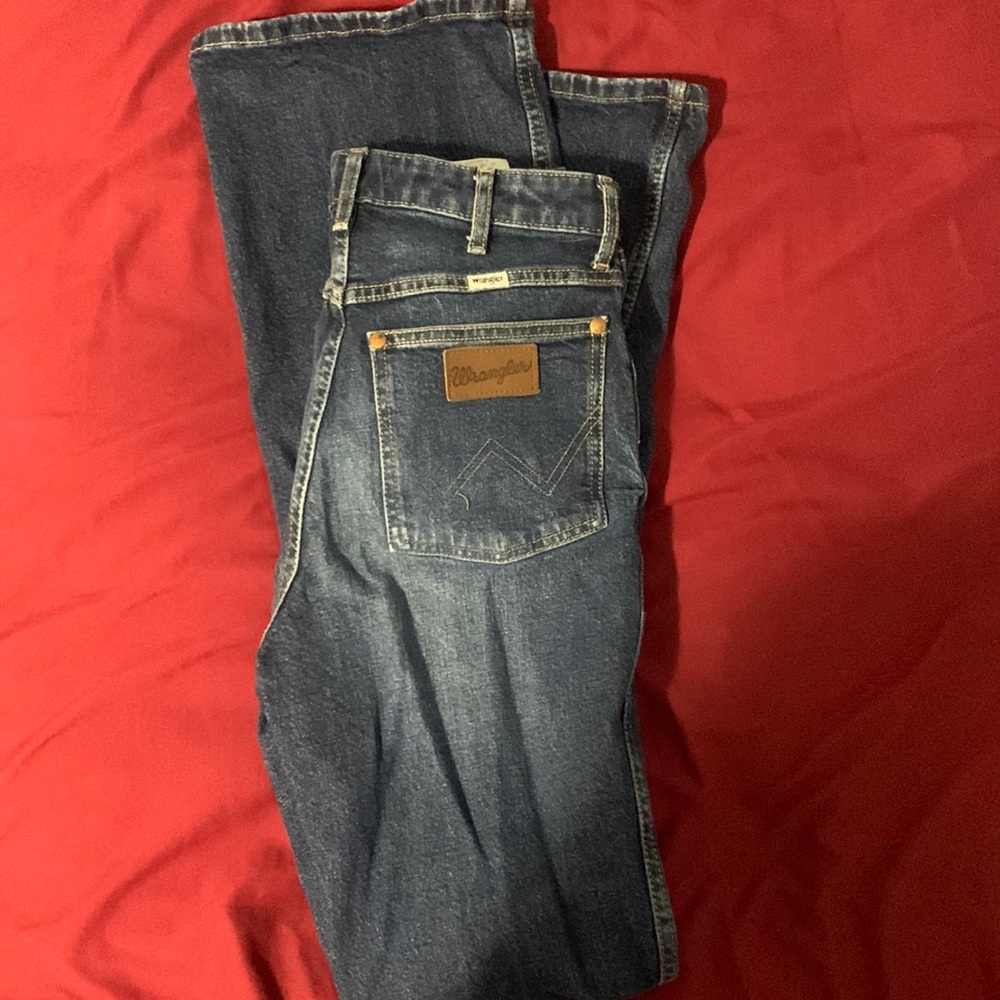 Wrangler Women's Boot Cut Jeans in Dark Blue Denim